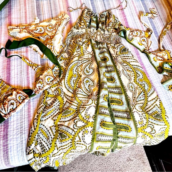 J.Crew Vintage Paisley 3pc Set size Small (Cover up large) - Picture 4 of 12